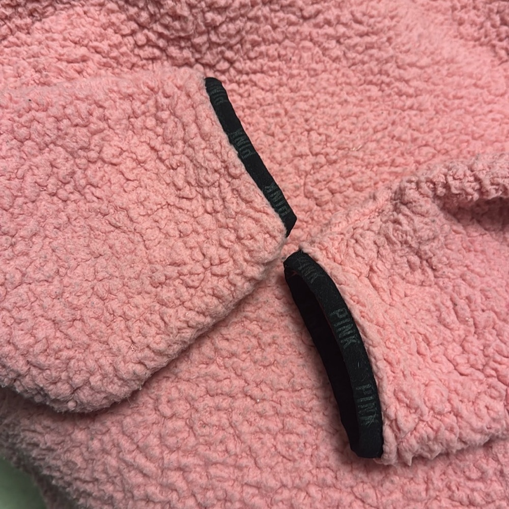 Victoria’s Secret PINK pink Sherpa Quarter-Zip Pullover - Picture 12 of 13